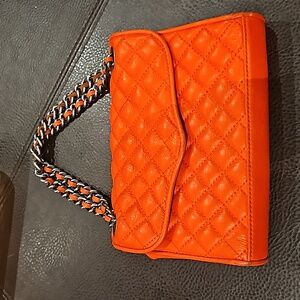 Rebecca Minkoff Orange Quilted Crossbody Bag